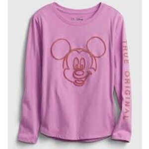 NWT GAP x DISNEY Mickey Mouse Cotton Long Sleeve Tee girls size medium